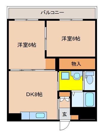 デュアルカーサ横町の物件間取画像